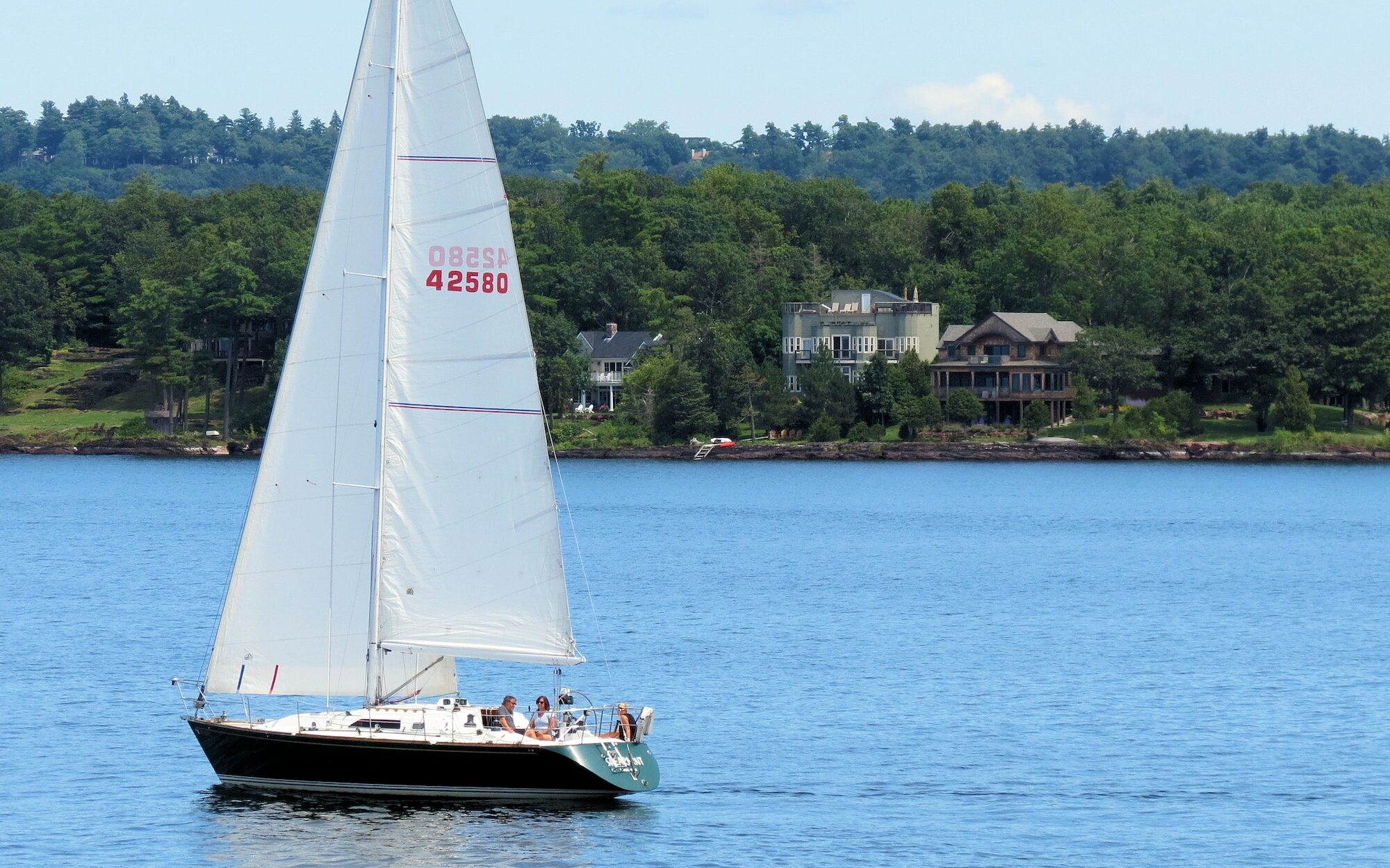 Sailing on Lake Champlain in Vermont