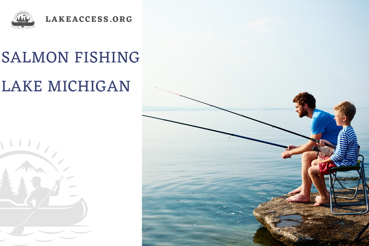 Salmon fishing lake Michigan