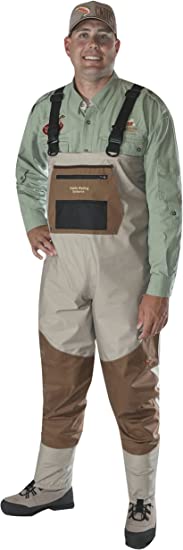 Caddis Men's Attractive 2-Tone Tauped Deluxe Breathable Stocking Foot Wader