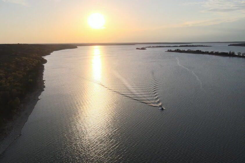Lake Texoma drone view