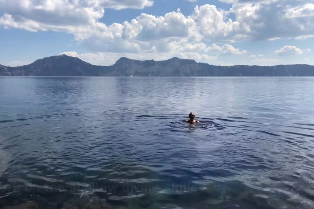 crater lake swimming