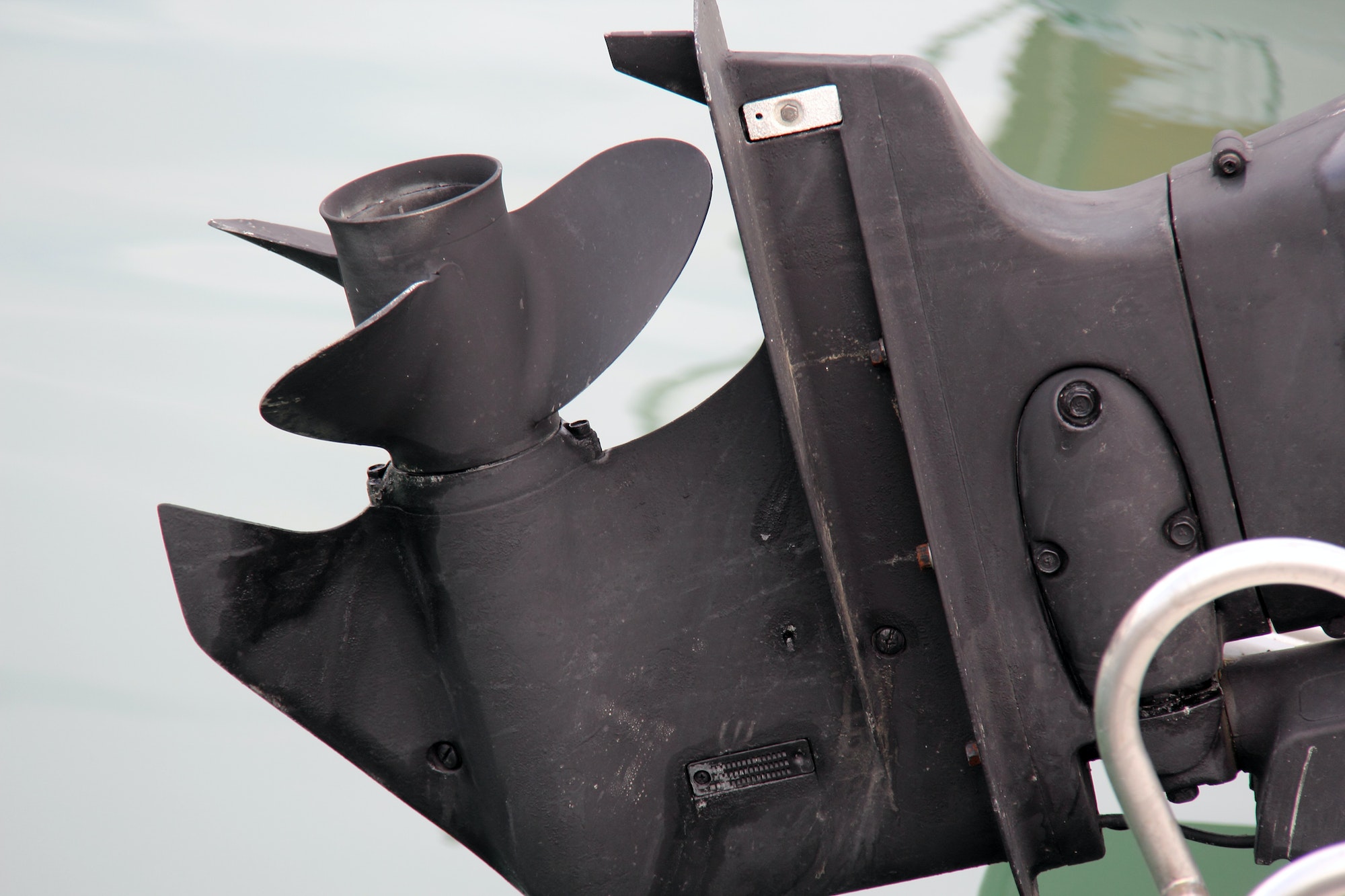 outboard motor propellers close up
