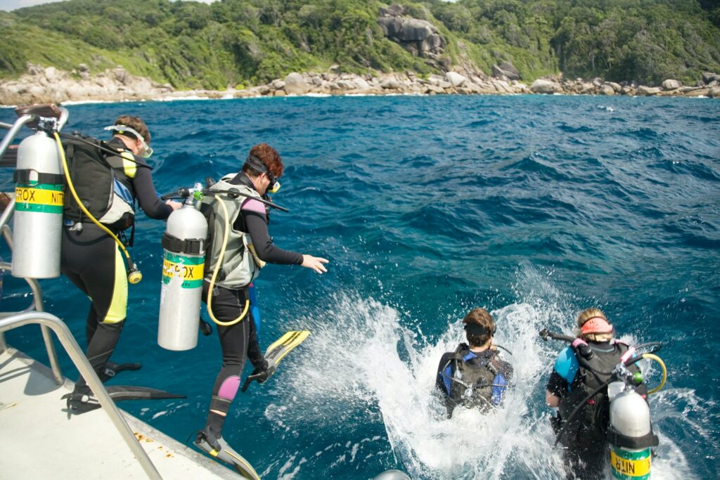 Scuba diving at similan islands