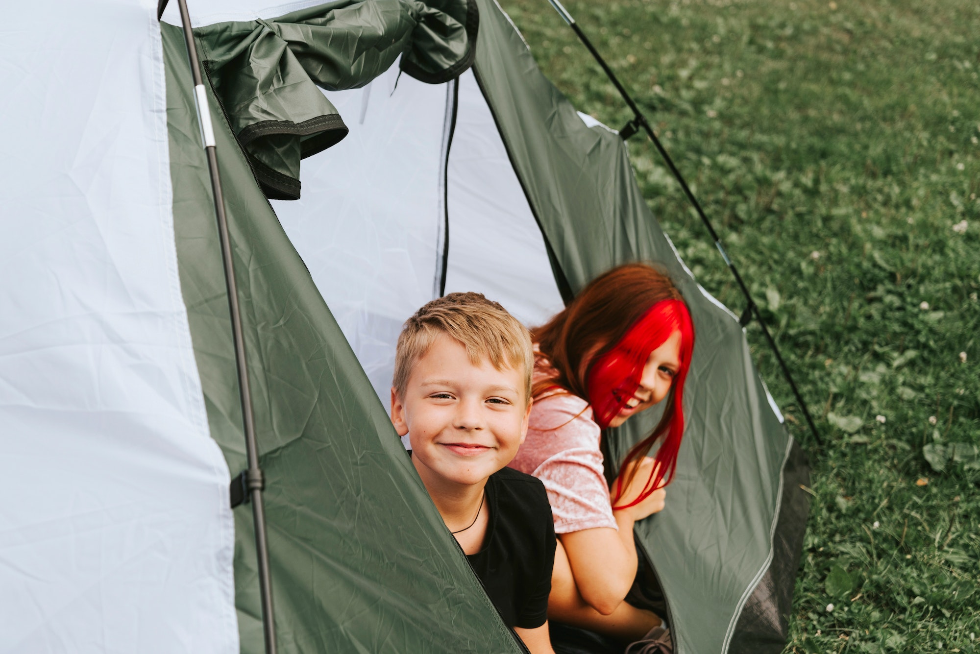 Tent camping children