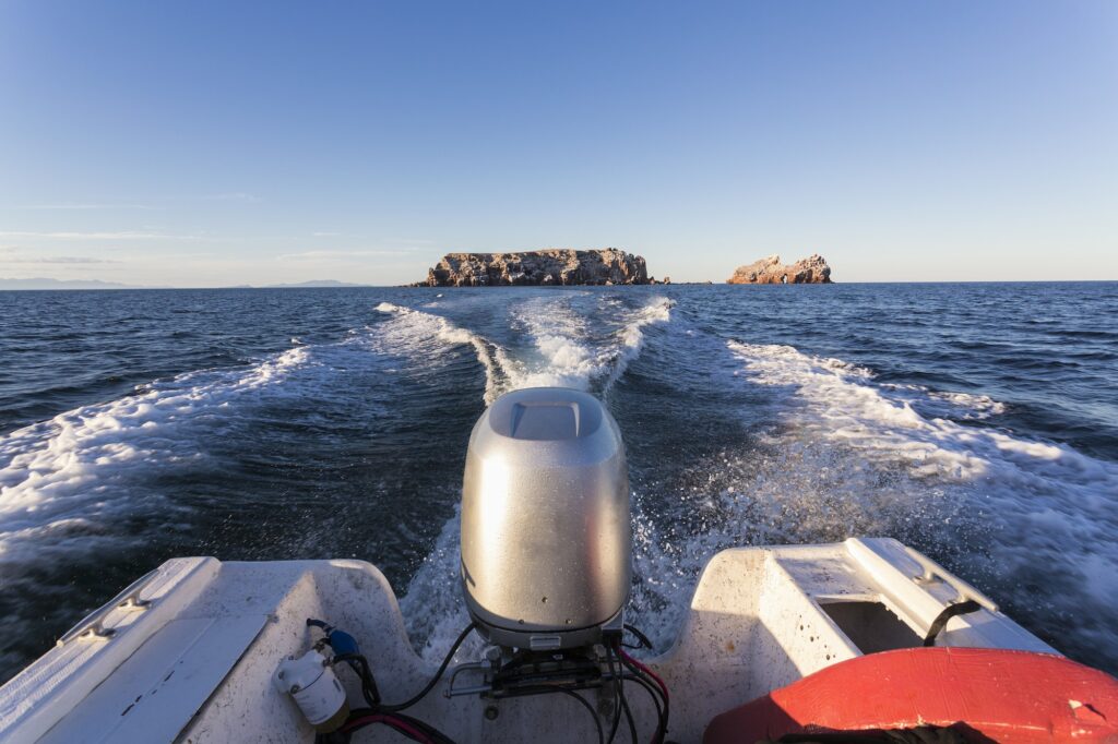 View from power boat across the Sea of Cortes