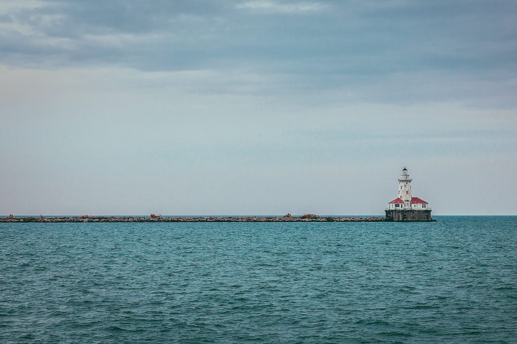 Light house on Michigan Lake in Chicago.