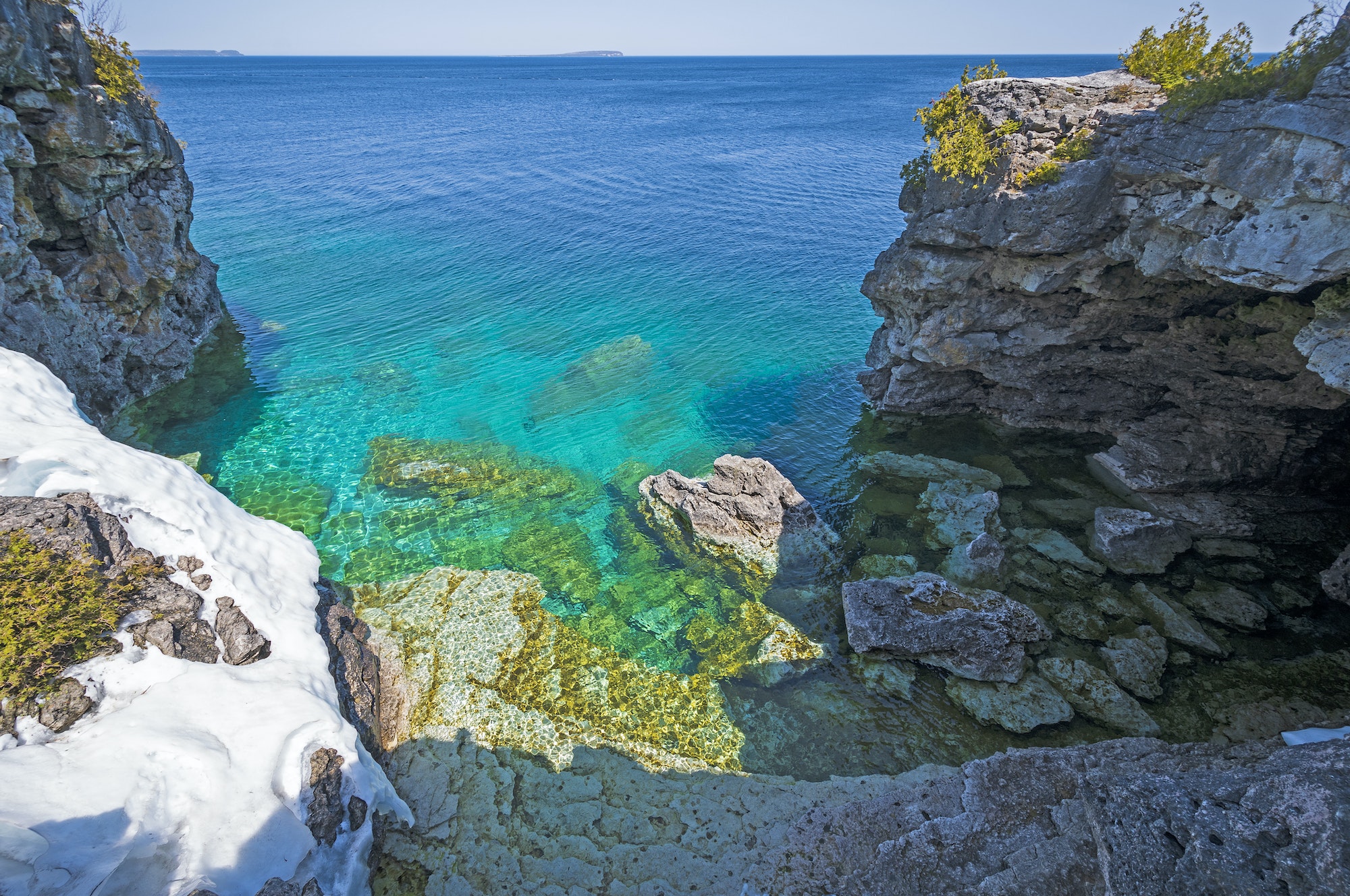Dramatic Grotto on the Shores of the Great Lakes