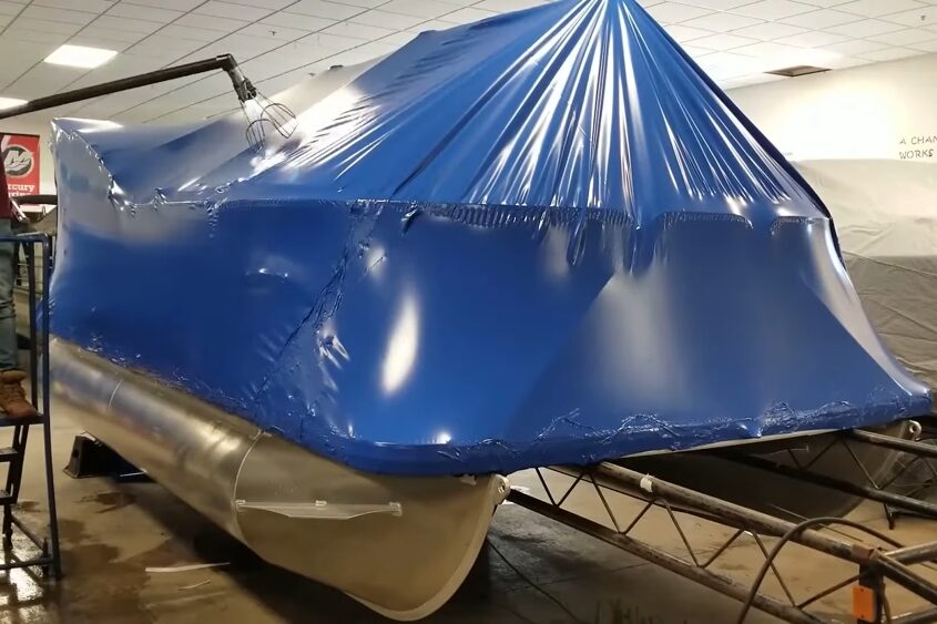 heating the shrink wrap