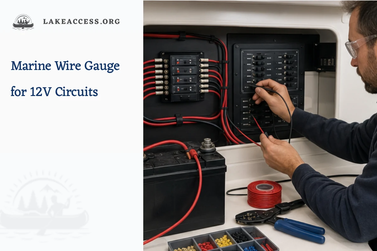 Marine electrician planning a tidy 12-volt switch-panel circuit with tinned copper wire and proper tools.